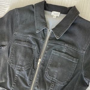 Lelis black denim zipper jumpsuit, only worn one time